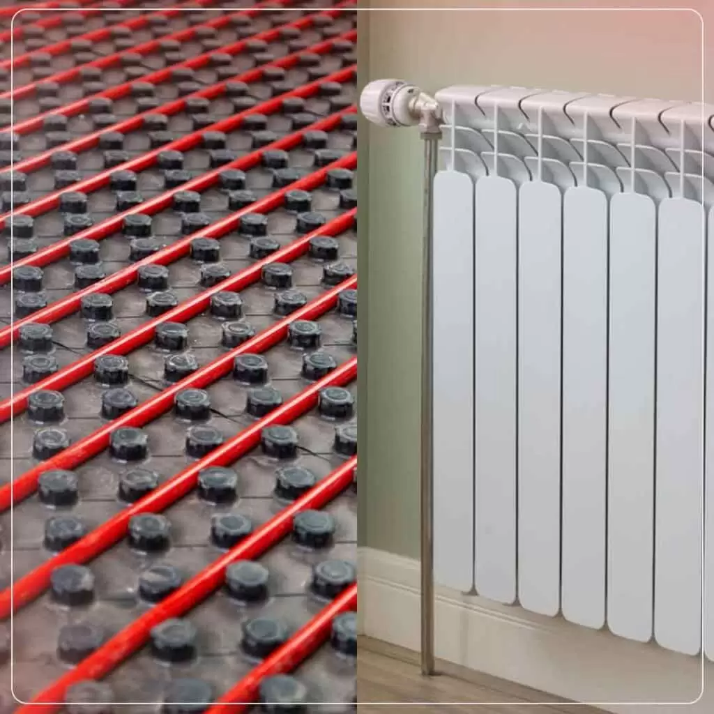 مقایسه سیستم گرمایش از کف با رادیاتور